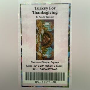 🌟Diamond Art Club Randal Spangler 'Turkey For Thanksgiving' Diamond Painting Kit